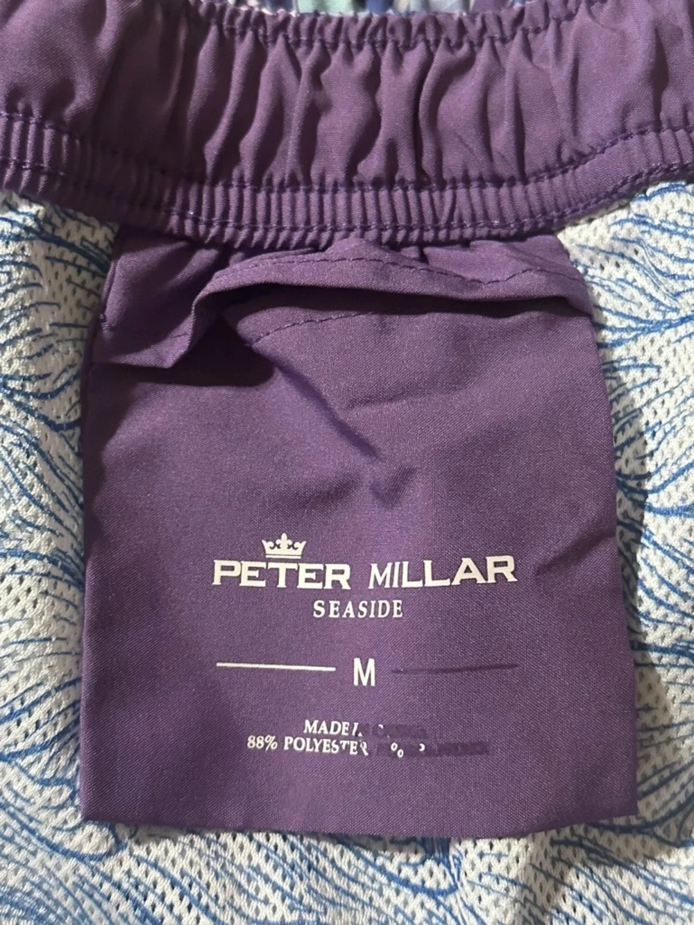 PETER MILLAR Seaside Transfusion Boom Boom Swim Trunk Short Whimsical Chic Men M